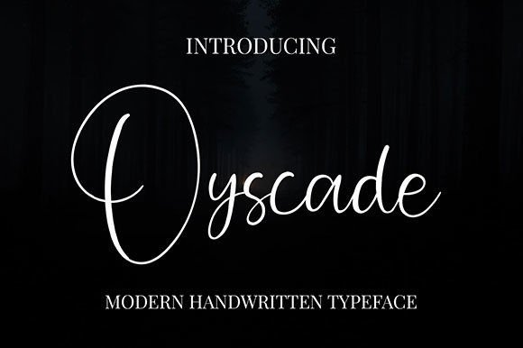 Oyscade: A Script Font for Business Branding