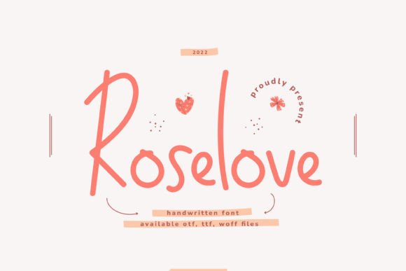 Roselove Font: Playful Web Design