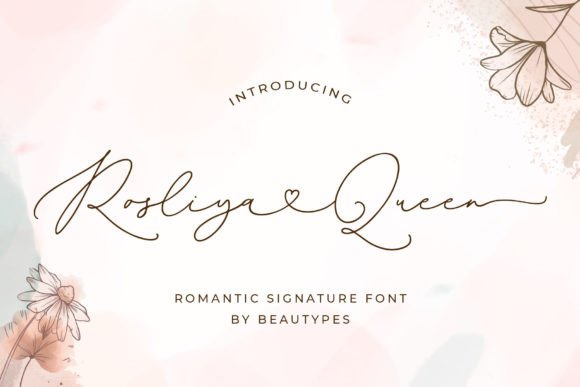 Rosliya Queen: A Refined Script Font for Editorial Design
