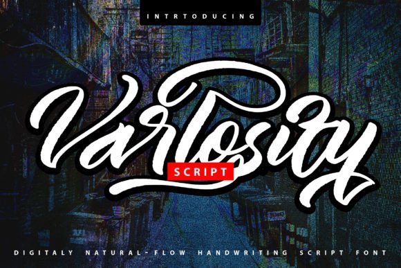 Varlosity: A Romantic Script Font